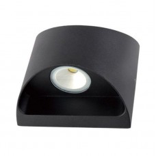 Φωτιστικό Διπλής Κατεύθυνσης LED 2x3W 230V 650lm 3000K Θερμό Φως Αλουμινίου Μαύρο IP54 3-691111